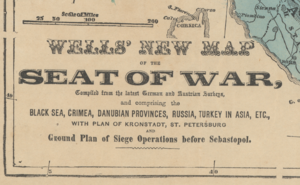 Map of the month, Crimean War, Wells Seat of war, 1854
