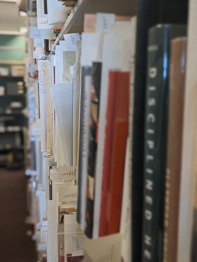 Photo of books in Distinctive Collection at Labriola Center West Campus