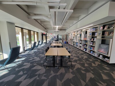 Photo of Labriola Center's new space with furniture facing north side