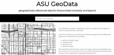 ASU GeoData portal screenshot