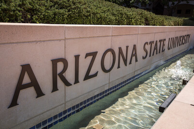 Sign on West campus that reads "Arizona State University"