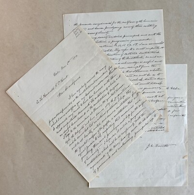Letters from the George P. Hunt Collection (MSS-48)