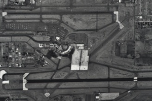 An aerial photograph of Sky Harbor dating between the 1970s and 1980s.